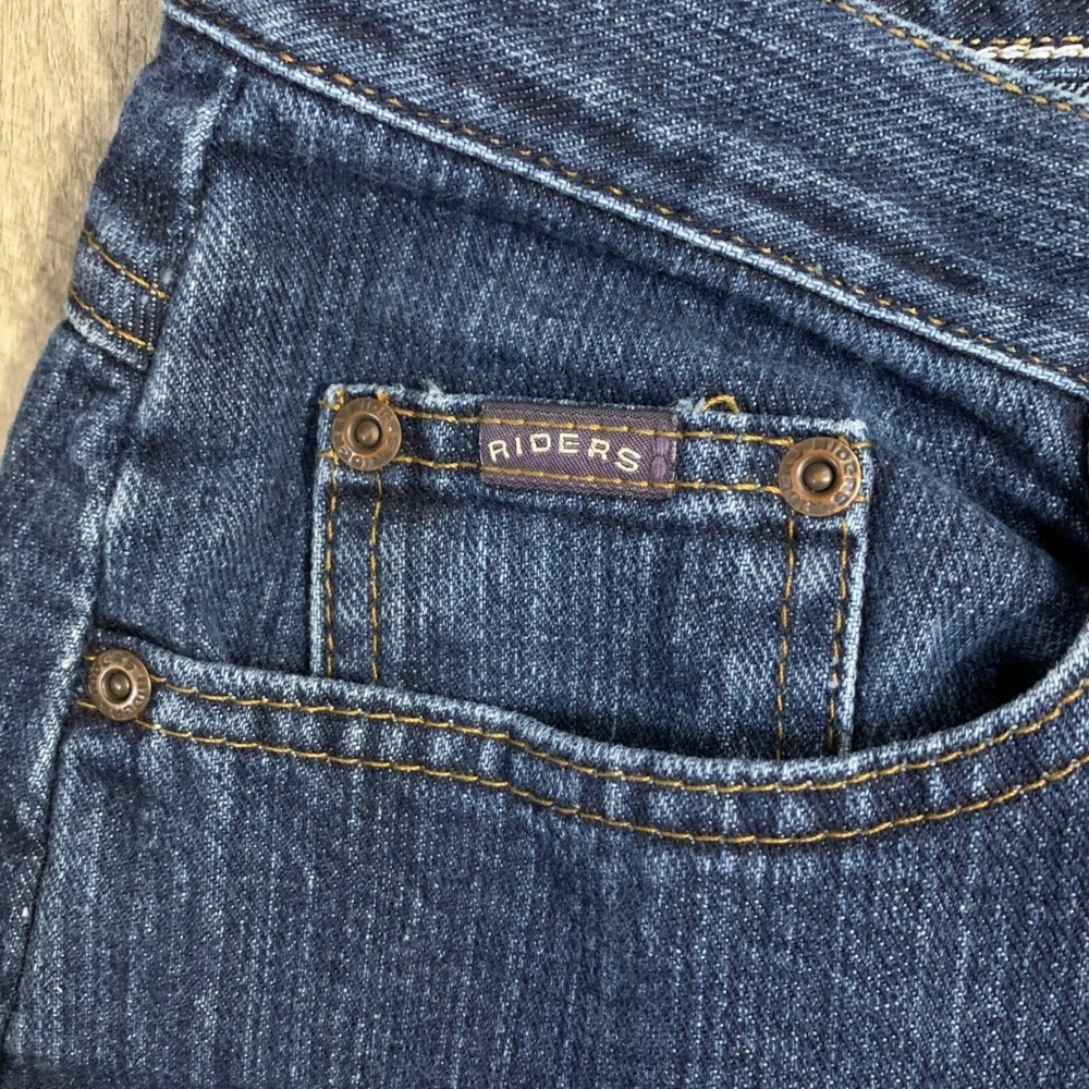 Vintage Lee Riders Jeans Women's 18M High Rise Tapered Leg Blue Denim USA Made